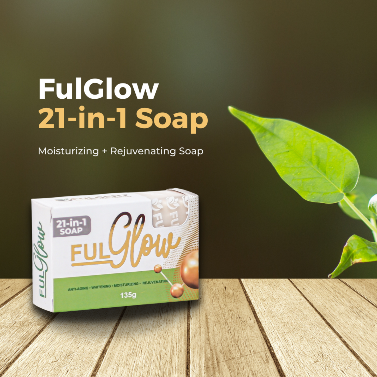 Fulglow 21 in 1 Soap with Swiss Apple Stem Cell and Sheep Placenta;Moisturizing, Anti-aging,whitening and rejuvenating soap