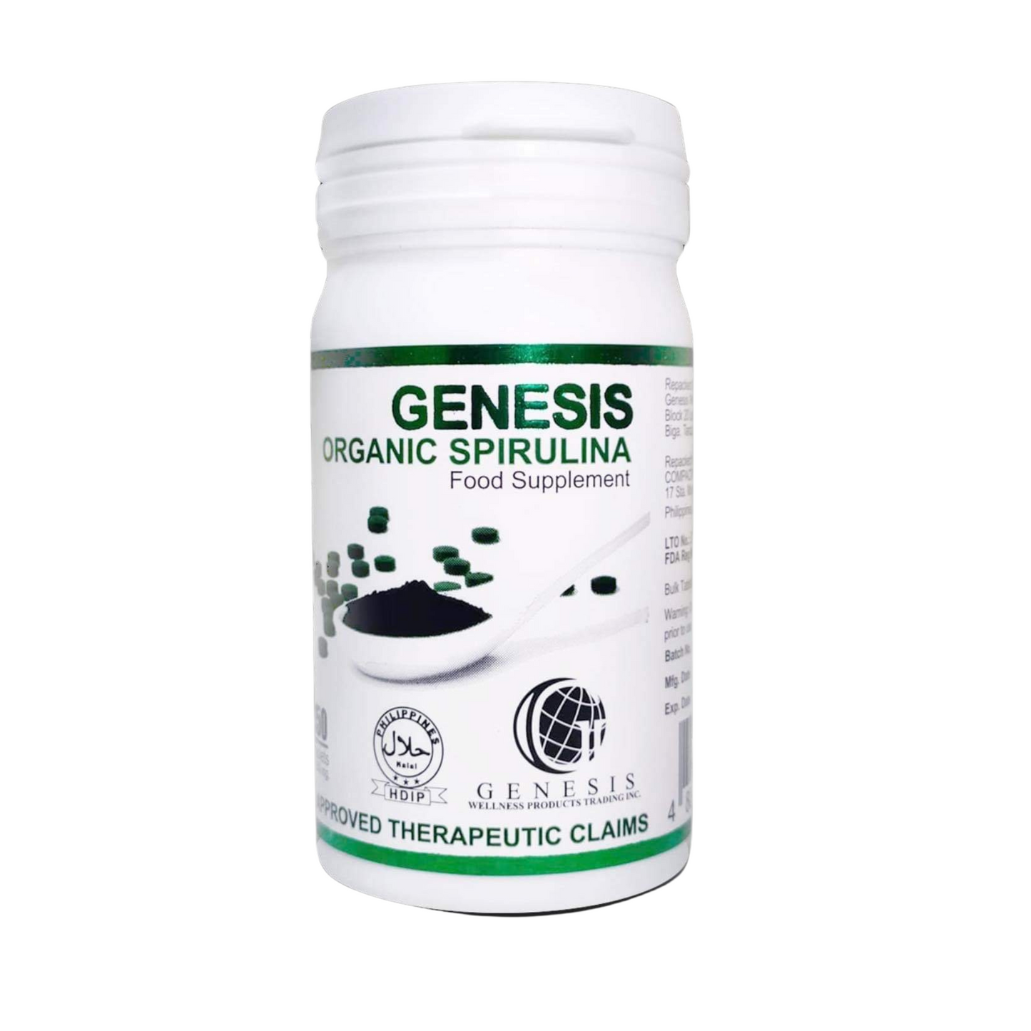 GENESIS ORGANIC SPIRULINA FOOD SUPPLEMENT