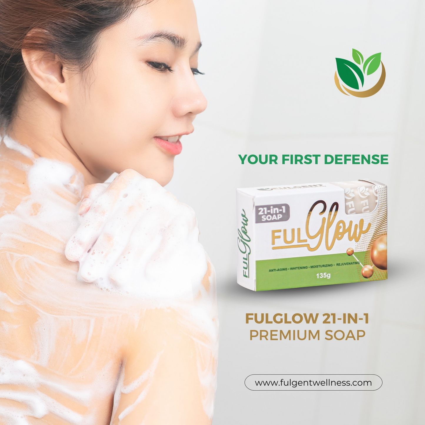 Fulglow 21 in 1 Soap with Swiss Apple Stem Cell and Sheep Placenta;Moisturizing, Anti-aging,whitening and rejuvenating soap